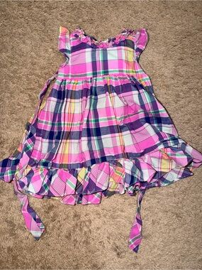 Polo by Ralph Lauren Girls' Pink, Purple & Green Plaid Raincoat